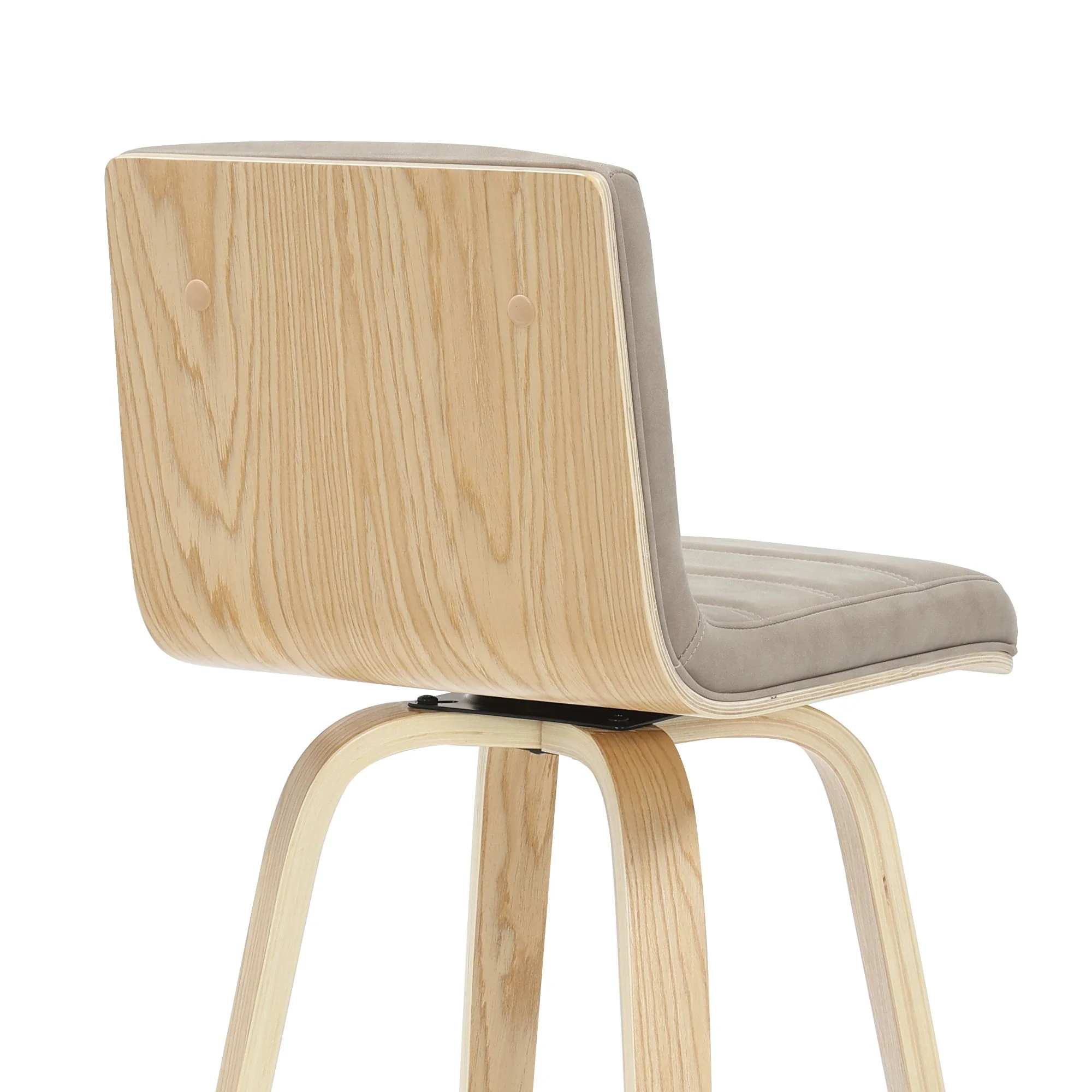 Vienna - 39.5" Swivel Bar Height Square Back Wood Bar Stool With Faux Leather Seat - Image 75
