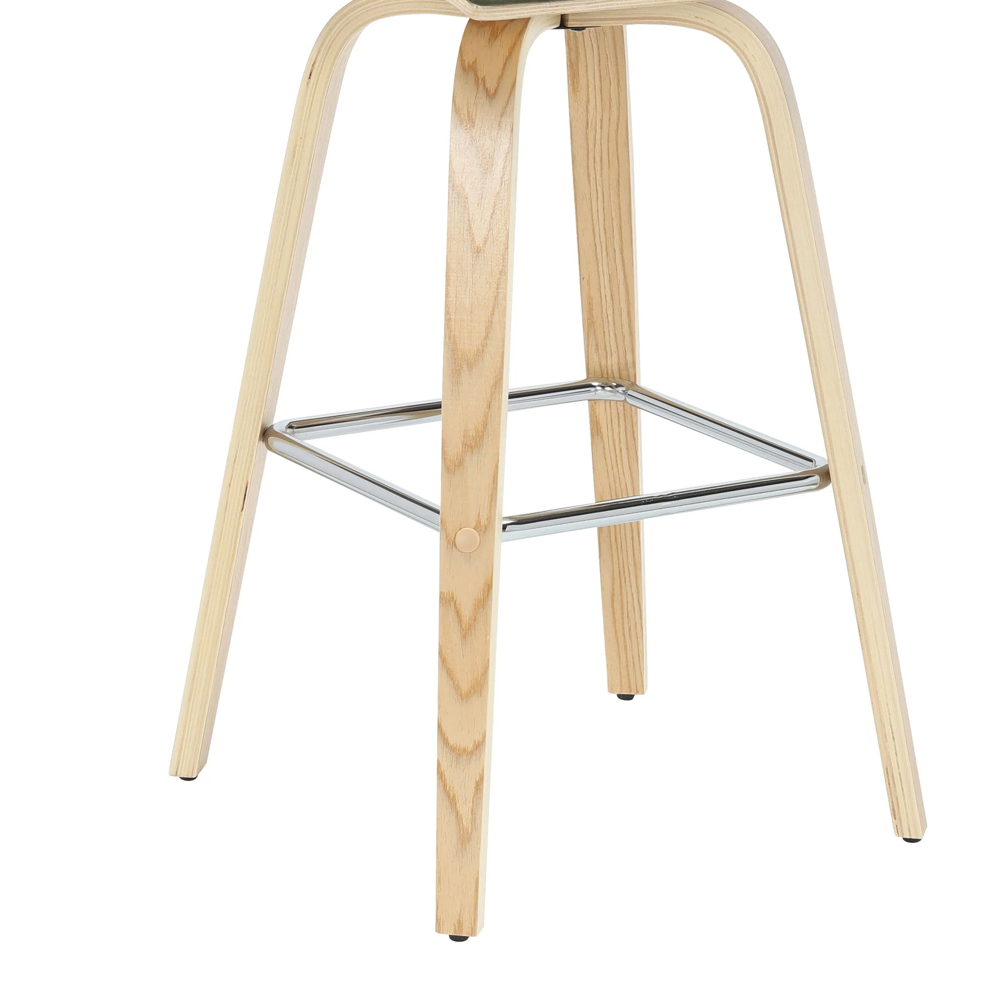 Vienna - 39.5" Swivel Bar Height Square Back Wood Bar Stool With Faux Leather Seat - Image 92