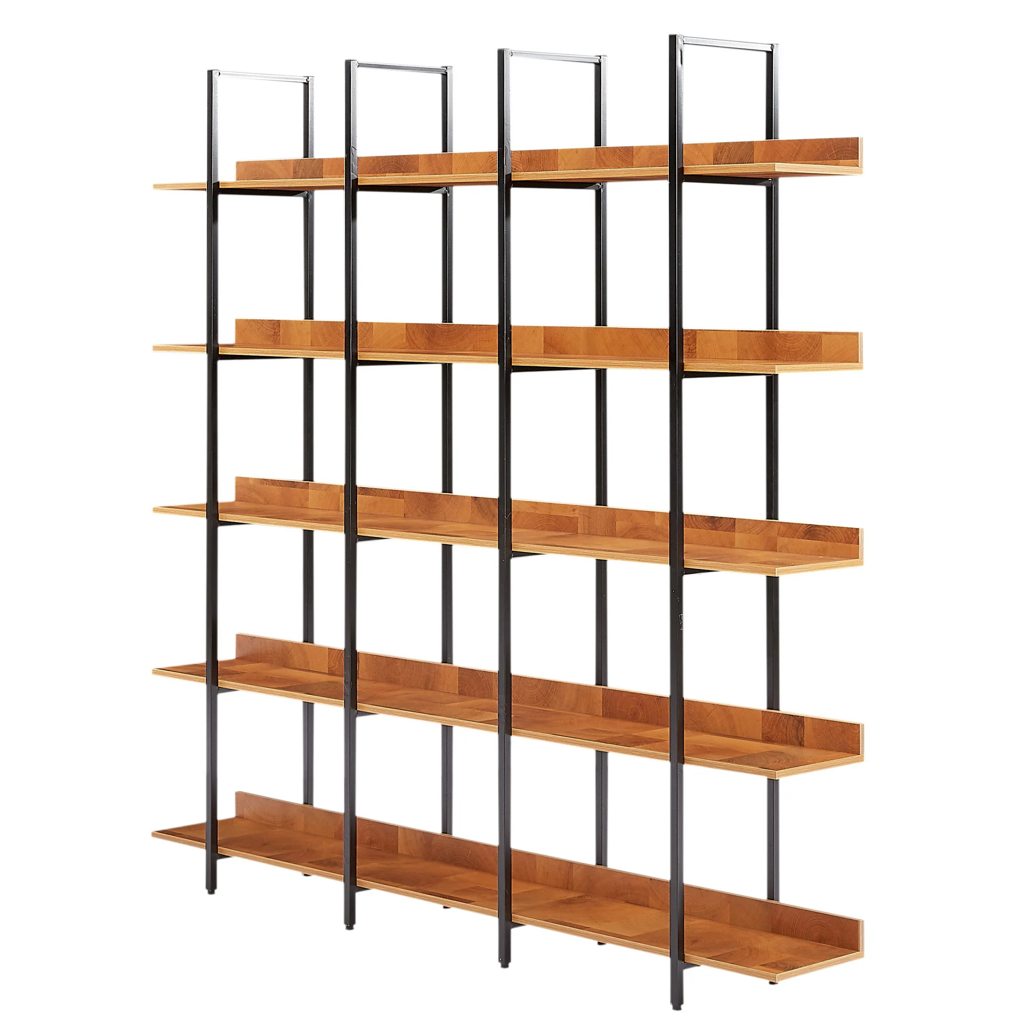Vintage Industrial 5 Tier Open Bookcase - Image 2