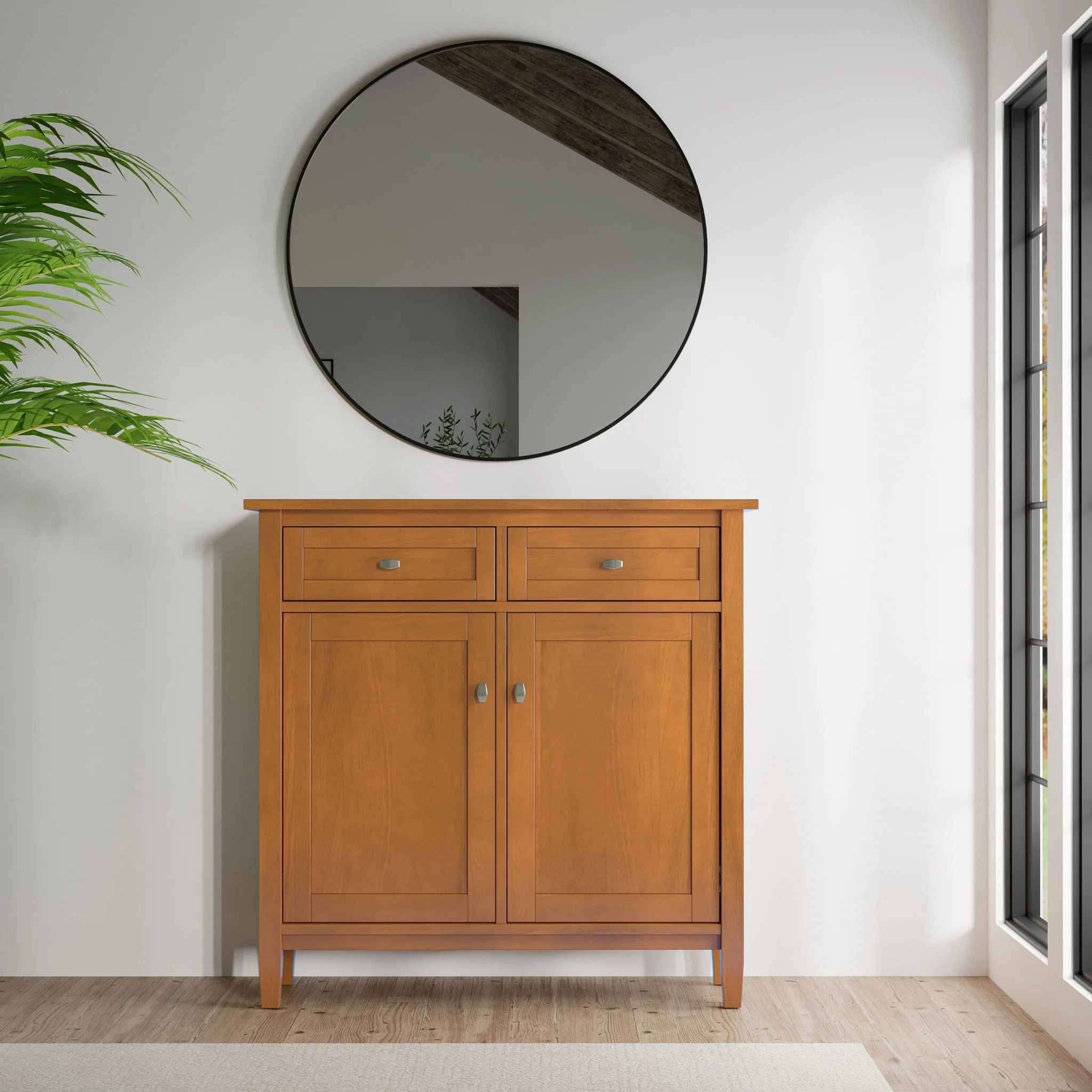 Warm Shaker - Entryway Storage Cabinet - Brown - Image 4