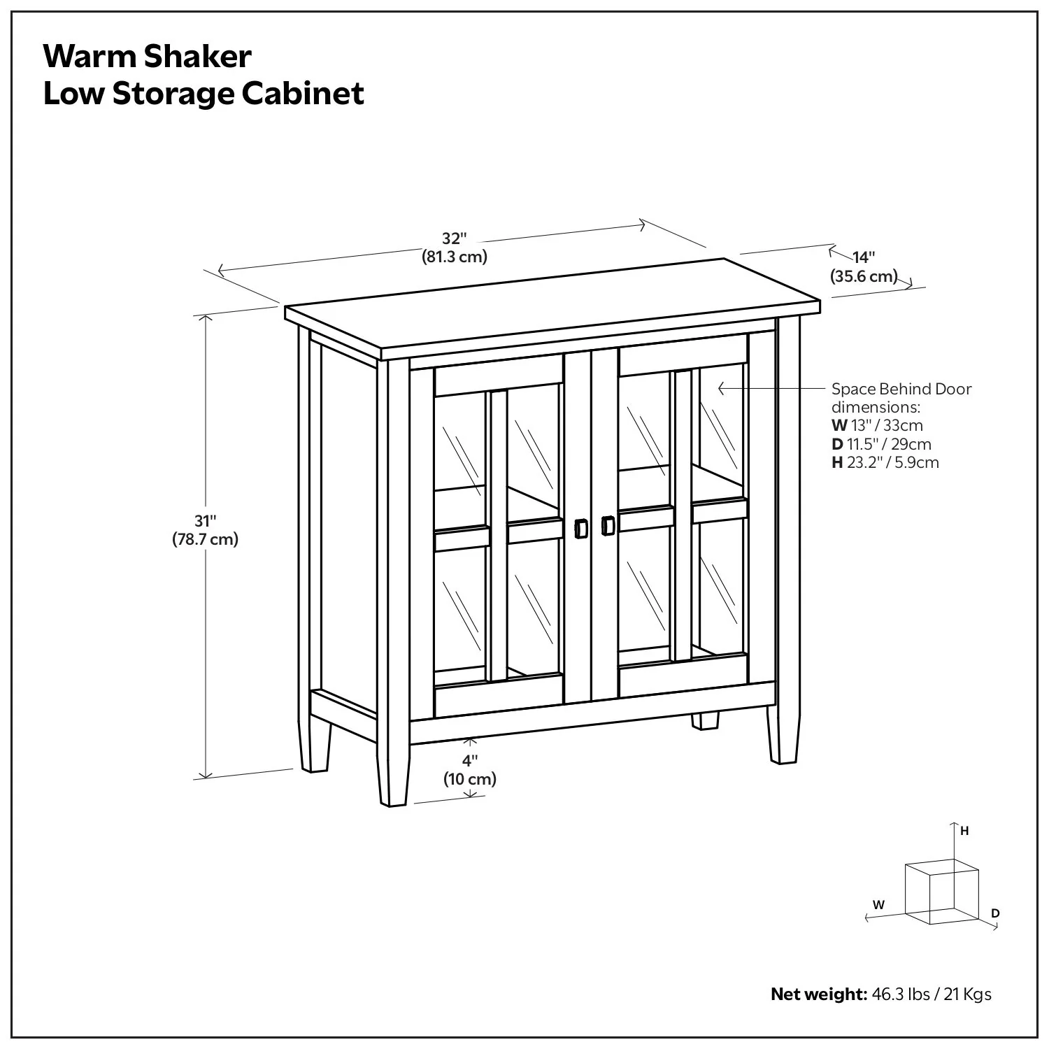 Warm Shaker - Handcrafted Low Storage Cabinet - Image 13