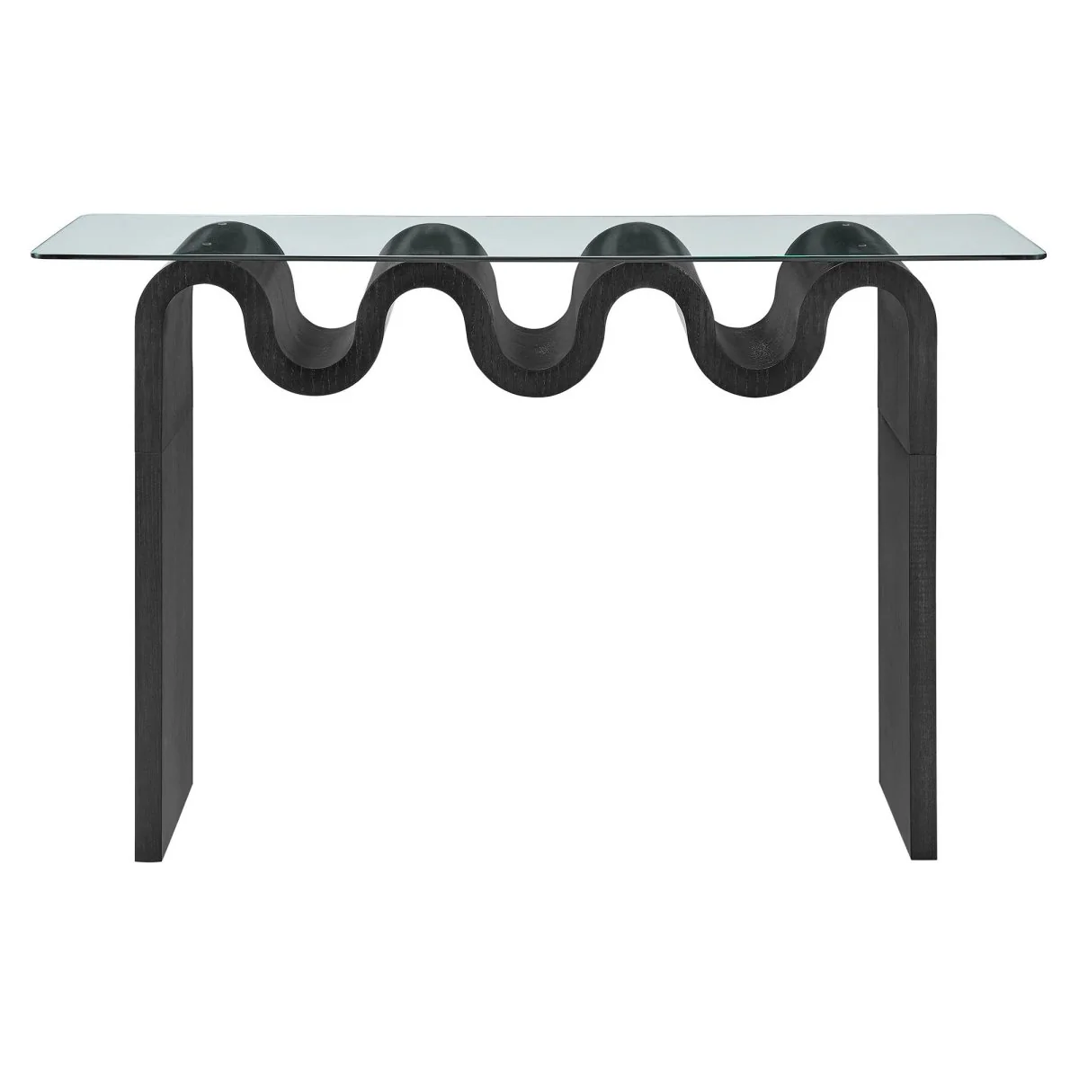 Wave Frame Glass Top Console Table – 50 Inch - Image 13