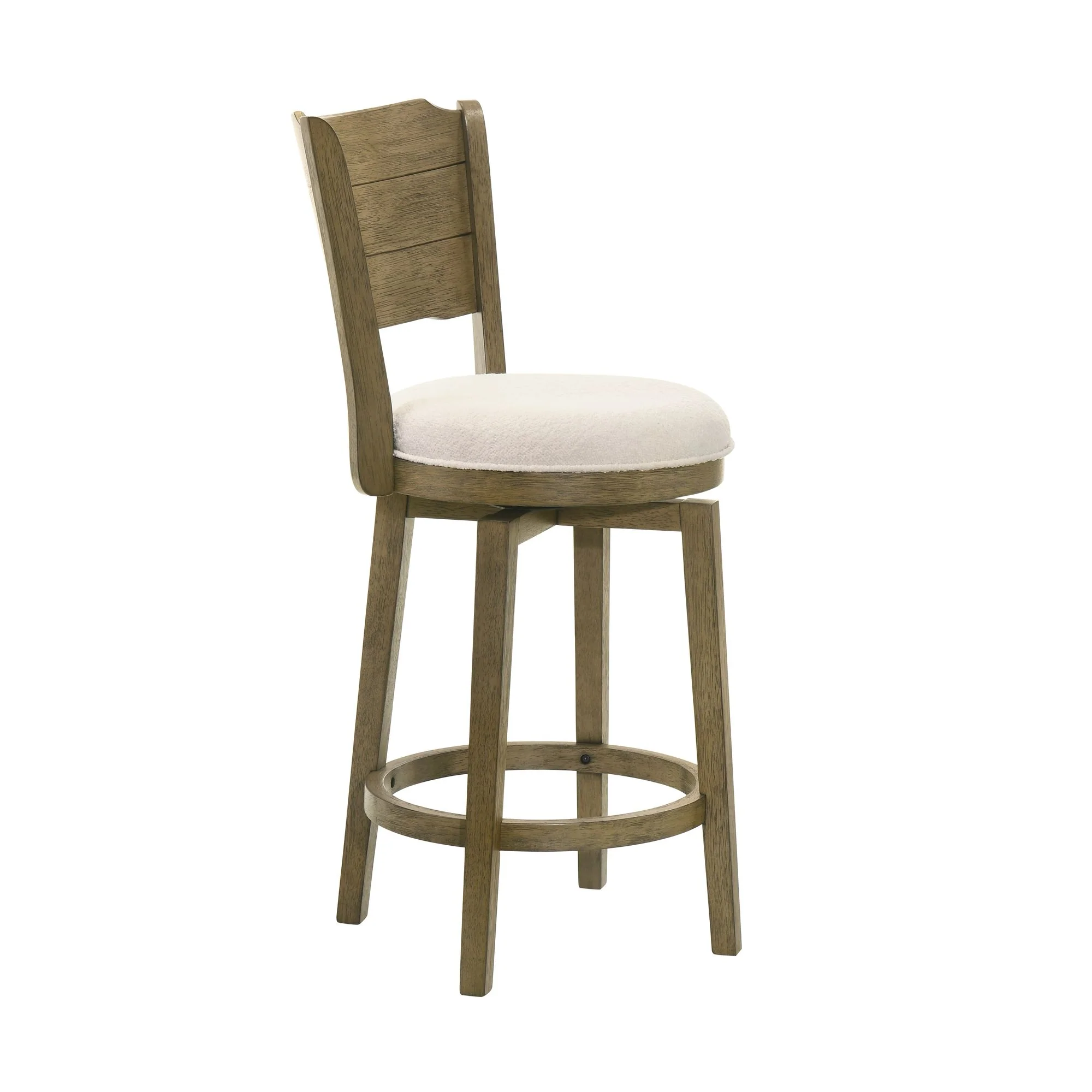 Winsley - Coastal Modern Swivel Wood Counter Height Kitchen Bar Stool - Image 11
