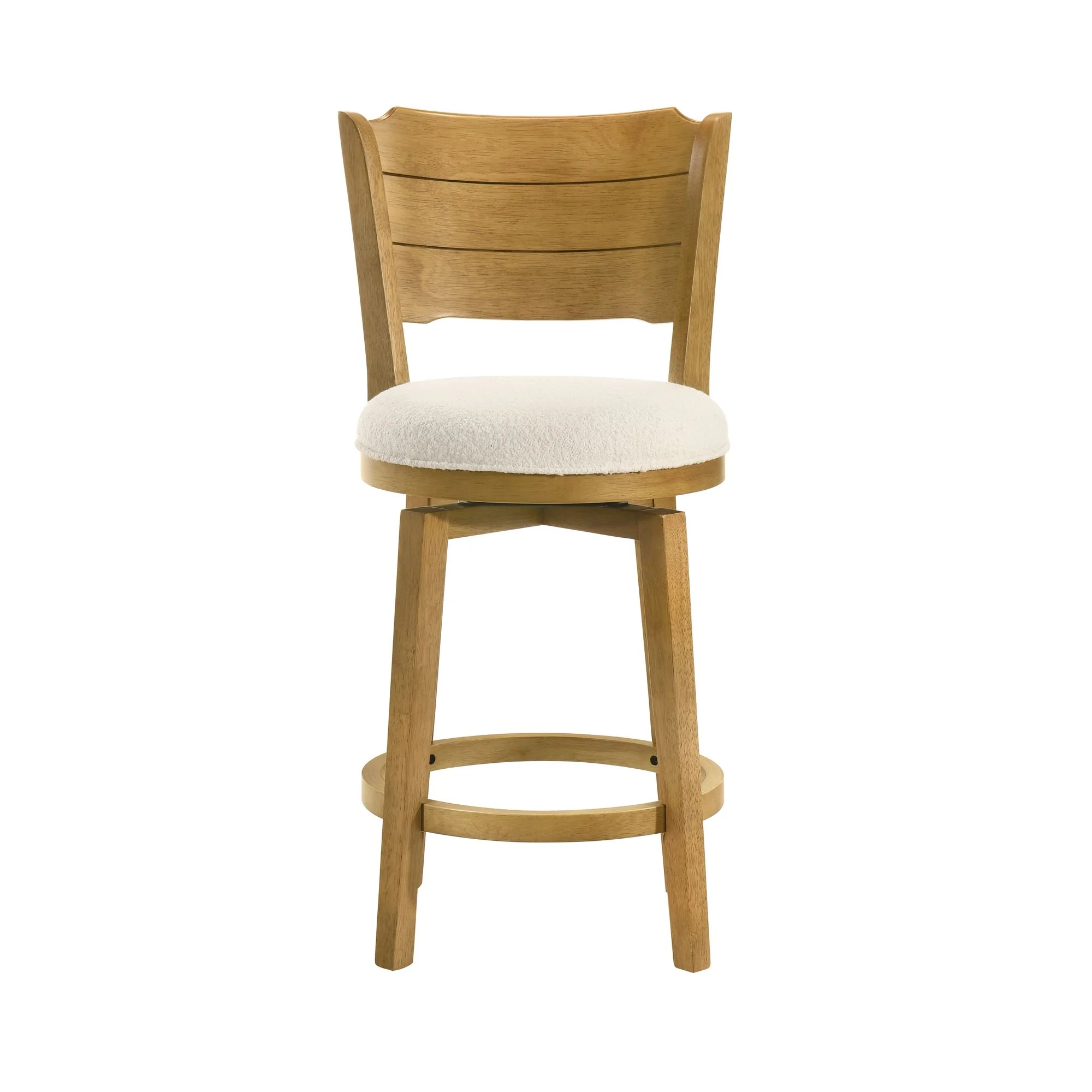 Winsley - Coastal Modern Swivel Wood Counter Height Kitchen Bar Stool - Image 13