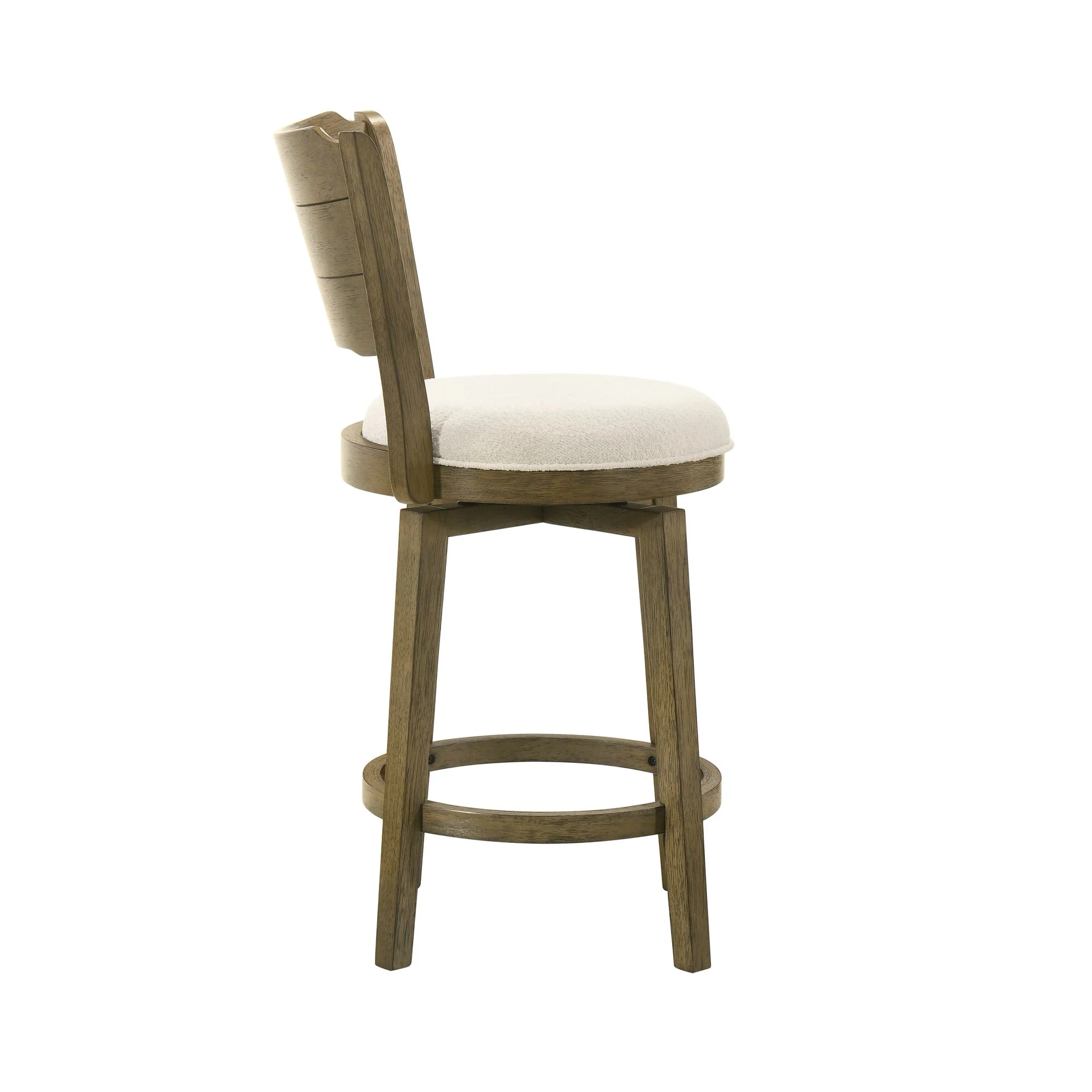 Winsley - Coastal Modern Swivel Wood Counter Height Kitchen Bar Stool - Image 23