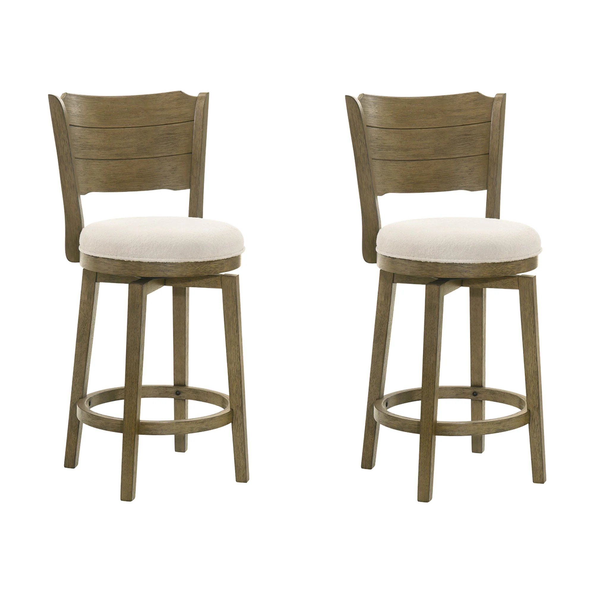 Winsley - Coastal Modern Swivel Wood Counter Height Kitchen Bar Stool - Image 8