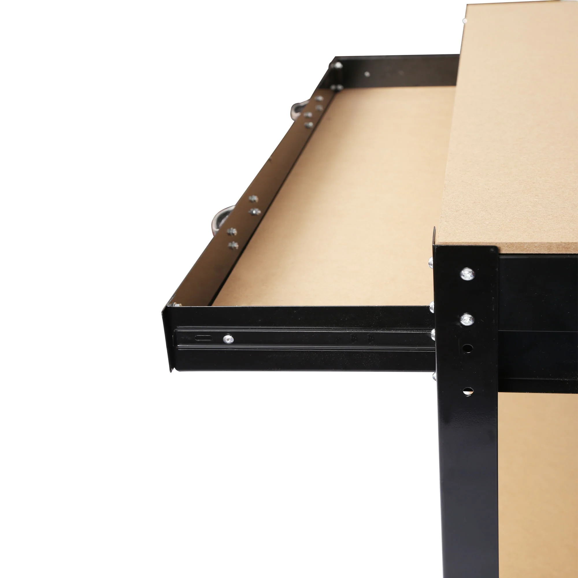 Wood Work Bench - Black / Light Brown - Image 2