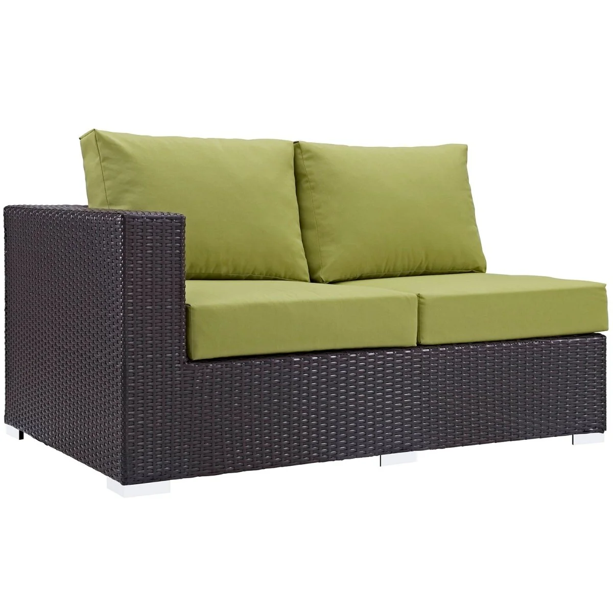 Woven Rattan Aluminum Outdoor Patio Loveseat - All-Weather Durable Garden Seating - Image 4