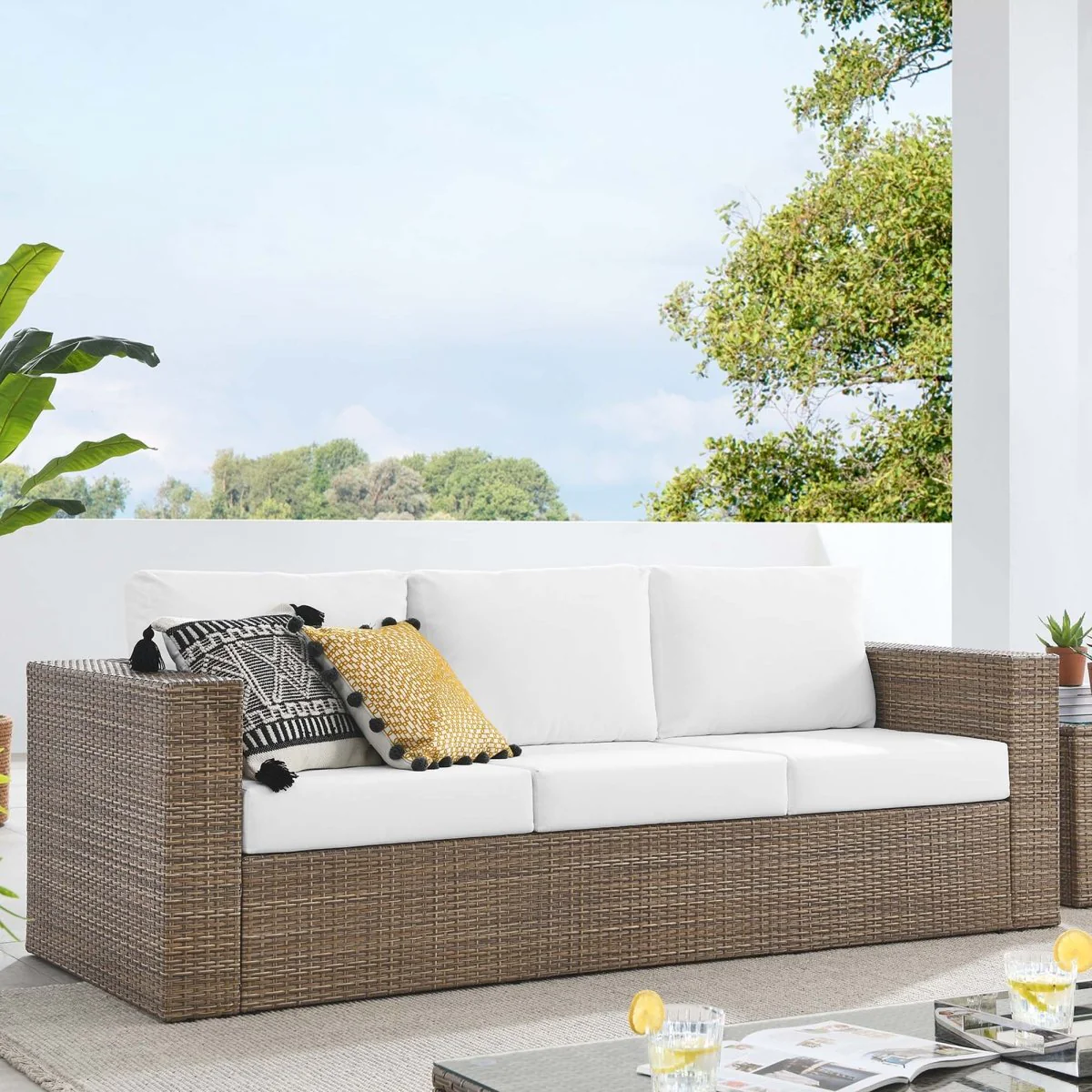 Woven Rattan Outdoor Sofa – Durable Weather-Resistant Patio Seating Collection - Image 9