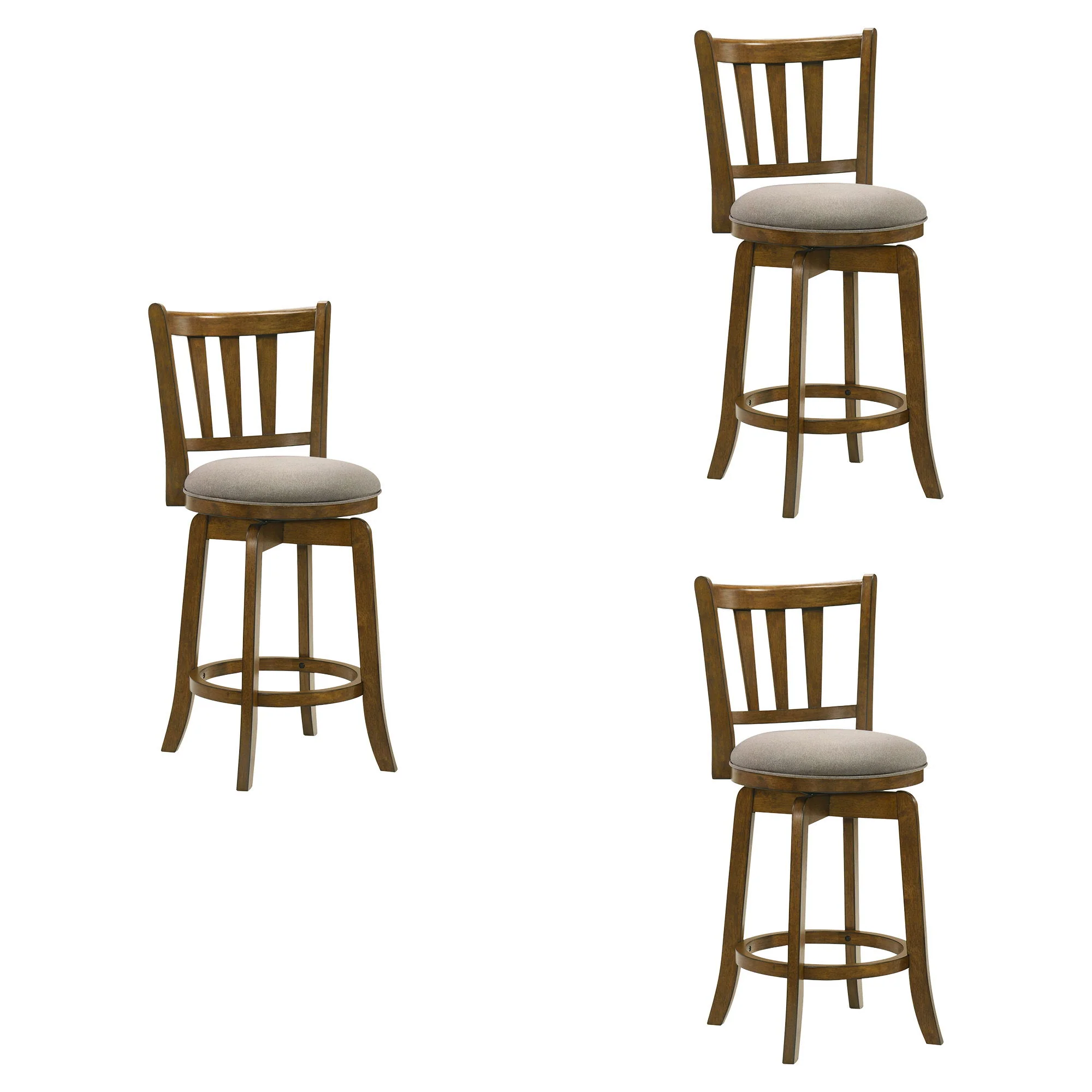 Wren - Modern Farmhouse Swivel Wood Counter Height Kitchen Bar Stool - Image 4