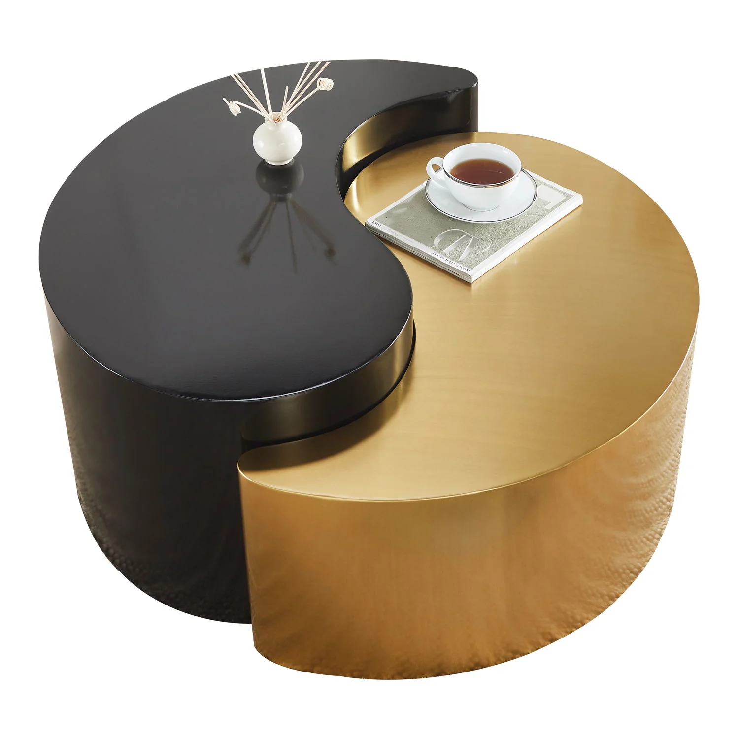 Ying Yang - Coffee Table - Gold / Black - Image 3