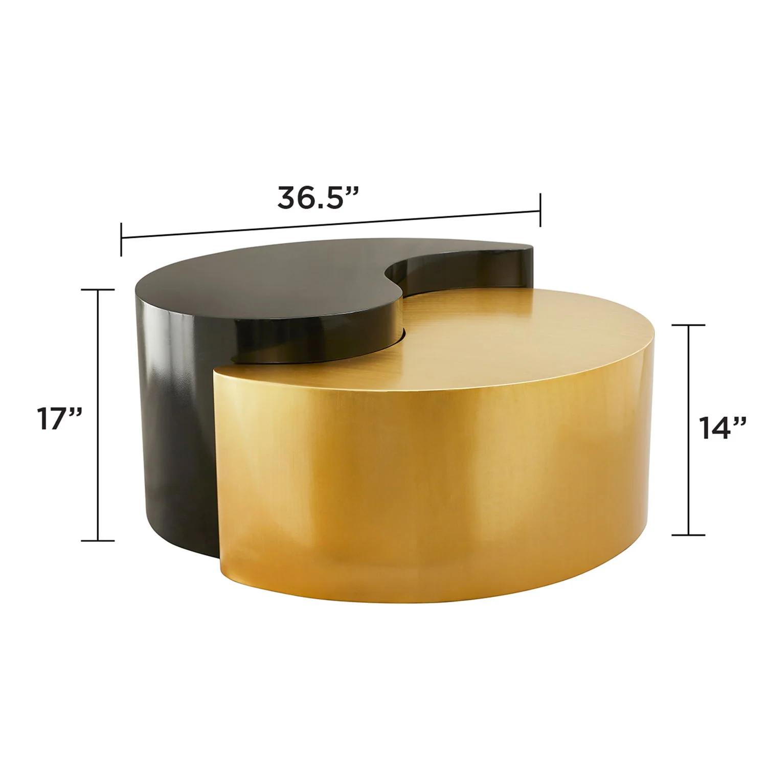 Ying Yang - Coffee Table - Gold / Black - Image 8