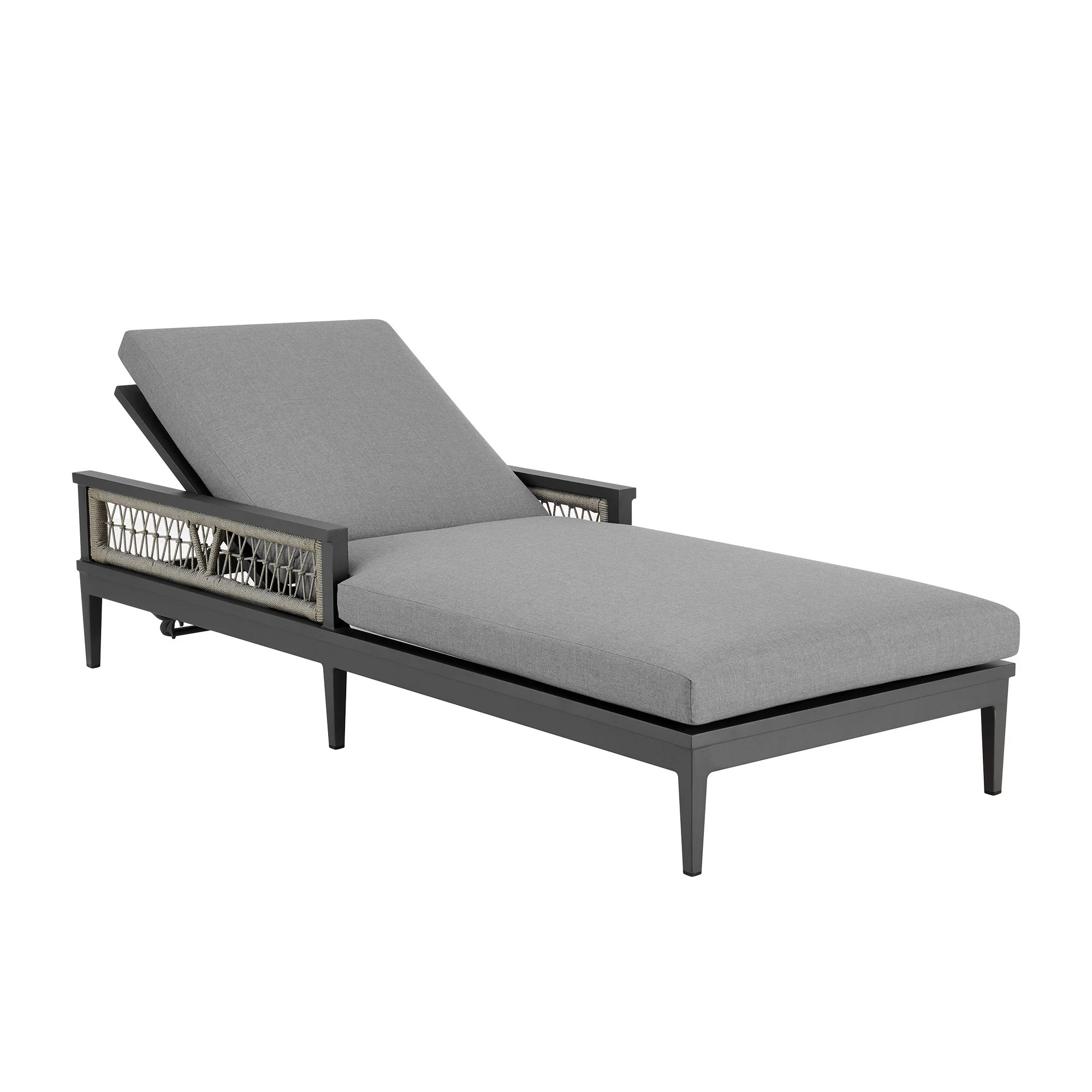 Zella - Outdoor Patio Chaise Lounge Chair - Gray / Earl Gray - Image 3