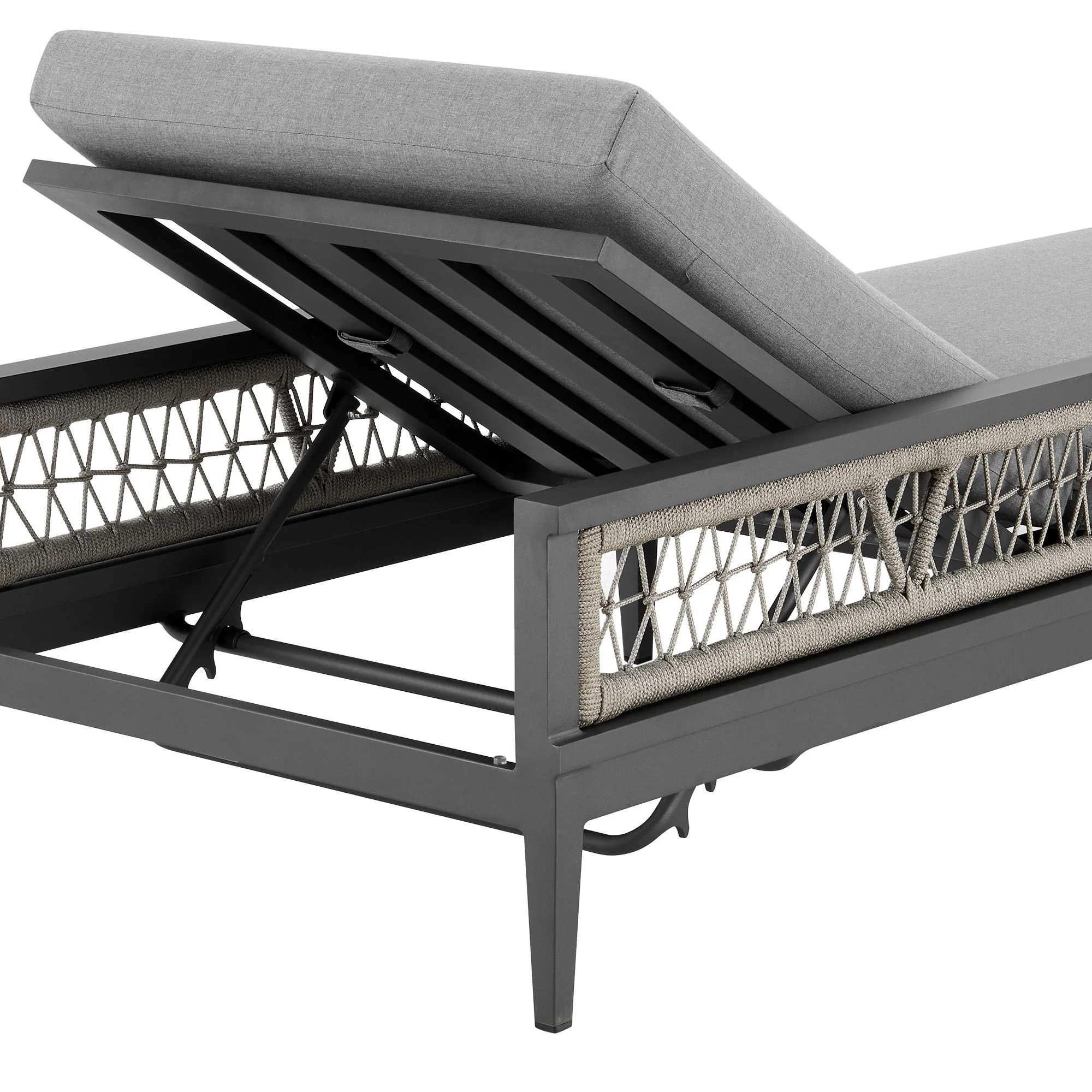 Zella - Outdoor Patio Chaise Lounge Chair - Gray / Earl Gray - Image 8