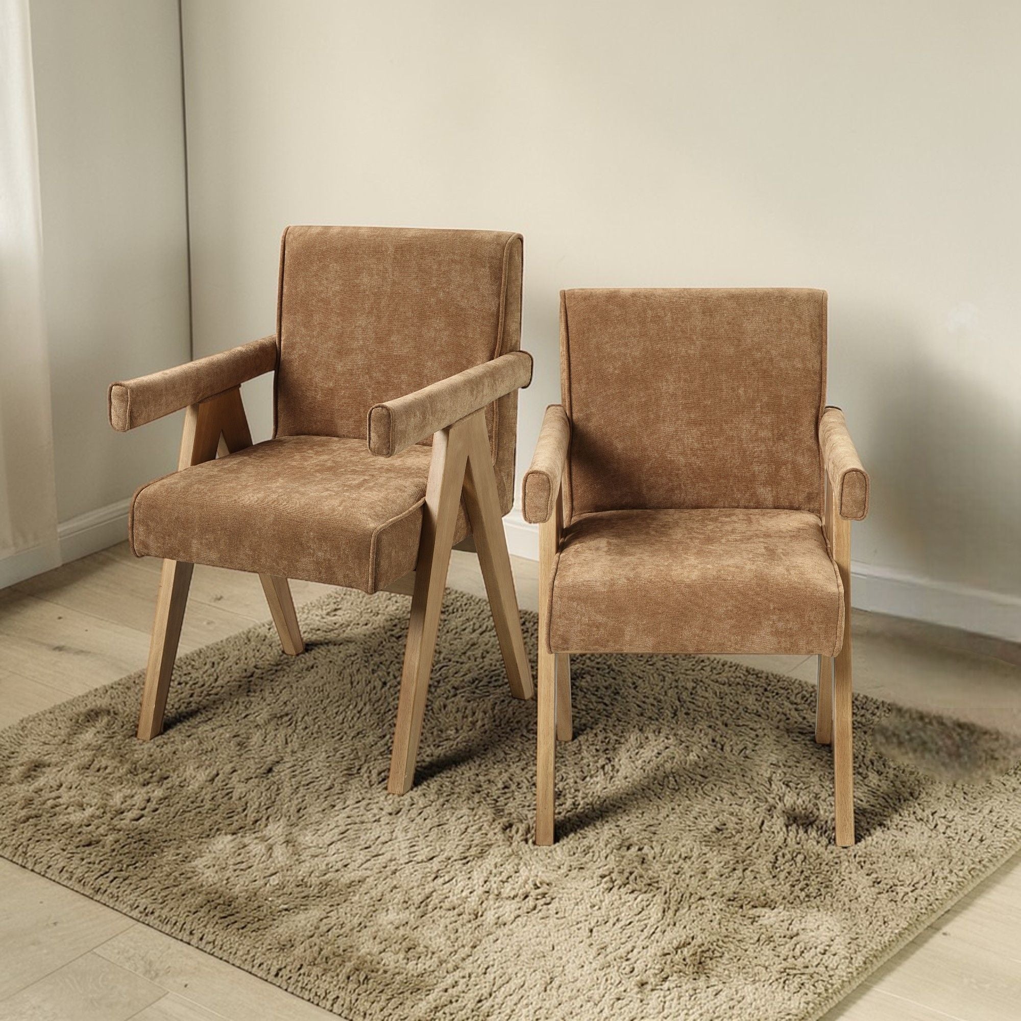 Zoey - Arm Chair (Set of 2) - Chocolate - Image 4