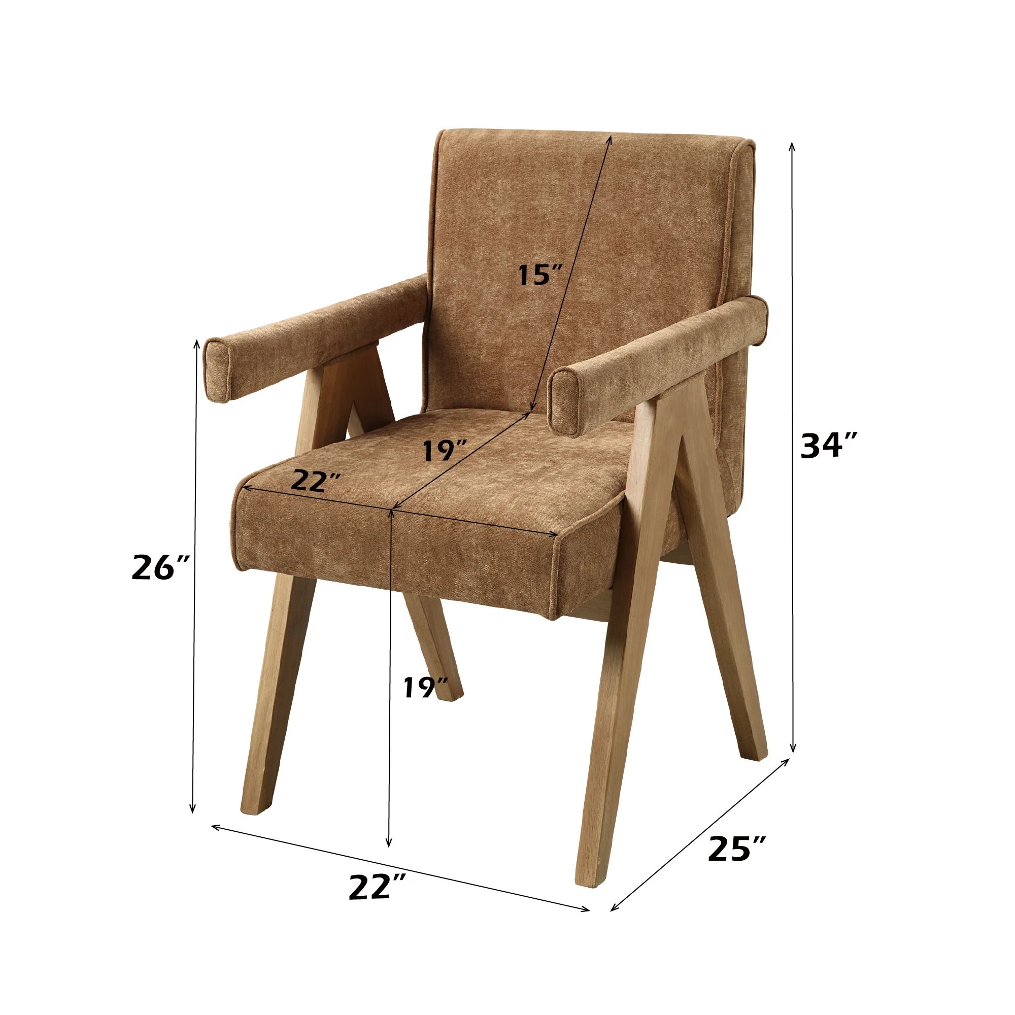 Zoey - Arm Chair (Set of 2) - Chocolate - Image 6