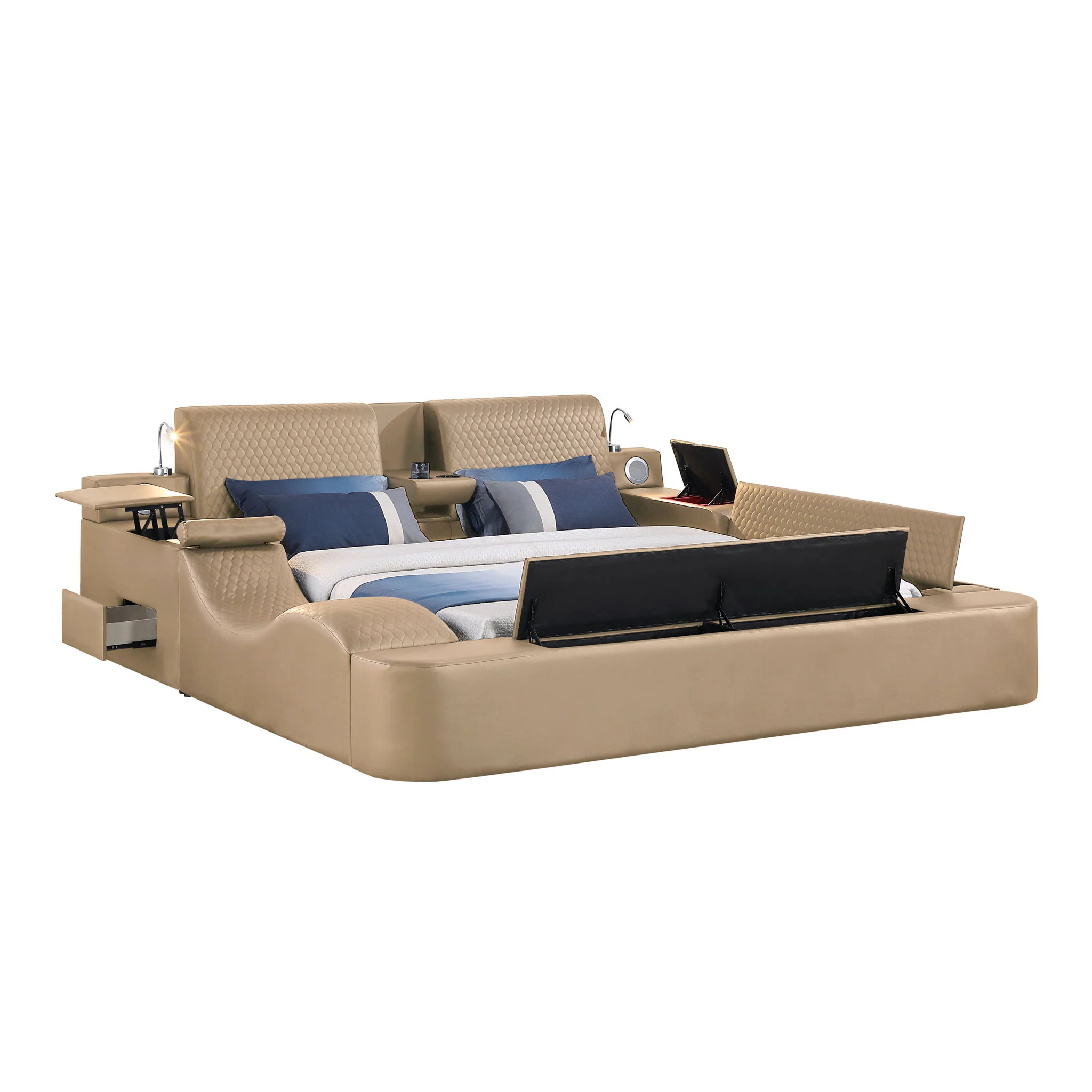 Zoya - Smart Multifunctional Bed, Built In Bluetooth Speakers, USB Charging - Image 14
